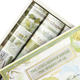 Youteer 27 Rolls Vintage Green Washi Tape Set, Flower Butterflie Plant Ocean Decorative Tape for Scrapbooking, Junk Journal Supplies Planner, Gift Packaging.