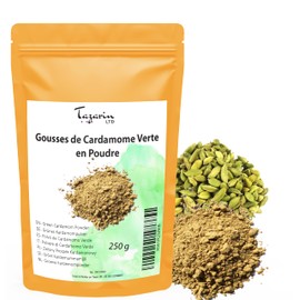 Tazarin Ltd 250 g Ground Cardamom Powder, Intense Aroma & Flavour, 100% Natural, Pure and No Additives