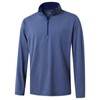 M MAELREG Mens Pullover Quarter Zip Quick Dry Heather Stripe