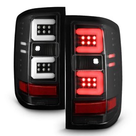 ACANII - For [Non-Factory LED Model] 2014-2018 Chevy Silverado 1500 Black Edition LED Light Tube Tail Lights Brake Lamps