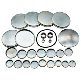 Hconcet Cyl Head & Block Expansion Plug Kit Compatible with Dodge Cummins 5.9L 4bt, 6bt 12V 1989-1998, Silver