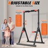 WATBKHE Foldable Power Tower Pull Up Bar Dip Station, Pull