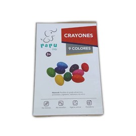 PAPU BABY Crayones para Bebés y Niños con forma de huevo ergonómico (9 colores)
