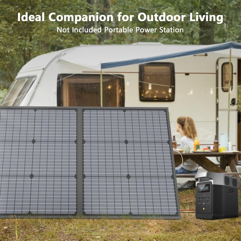Solar Charger 110W Portable Solar Panel, IP67 Waterproof Foldable Solar