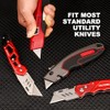 HAUTMEC 100 Pack Utility Knife Blades, Standard Box Cutter Blades