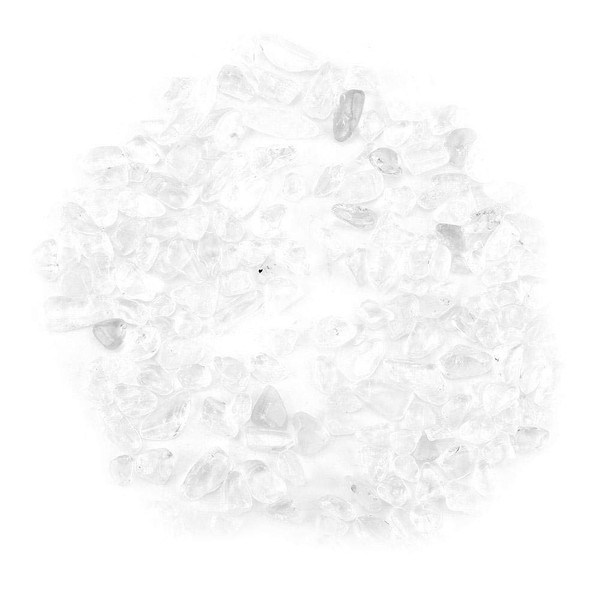 Fdit Natural Tumbled Stone Clear Quartz Tumbled Stone Chips Crushed Natural Crystal Quartz Pieces Home Decoration(White)