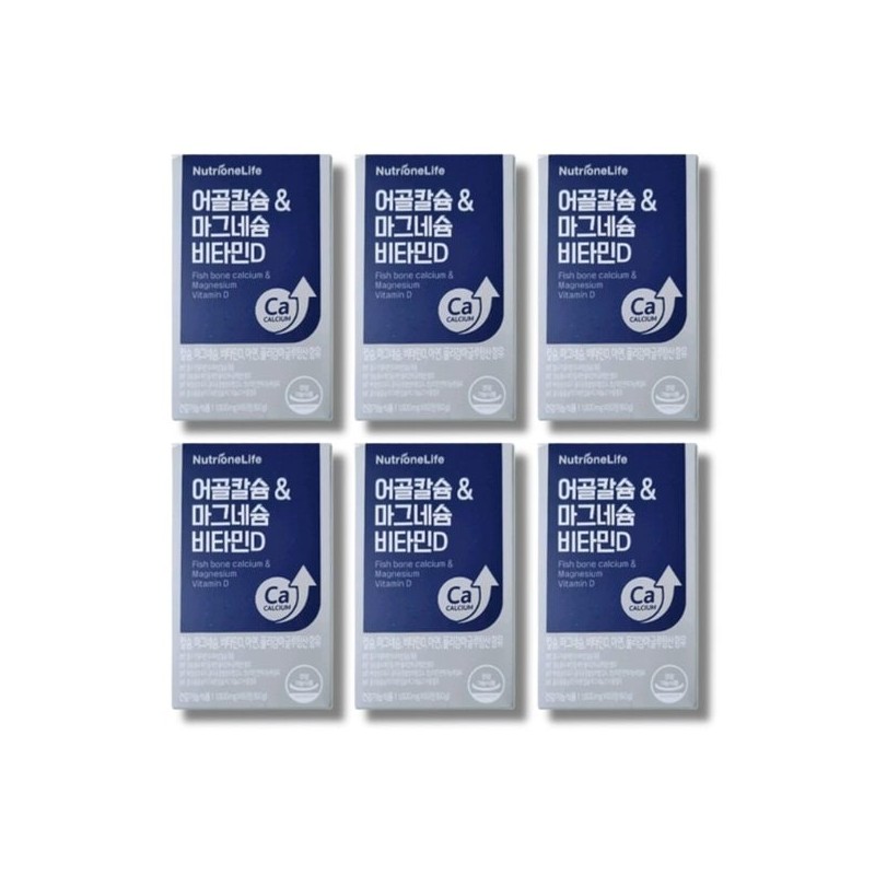 NutriOne Life 뉴트리원 어골칼슘 마그네슘 비타민D 60정 1박스x1개월 NutriOne Fish