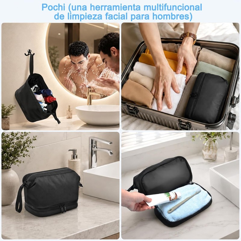 Neceser para hombre: Neceser de viaje impermeable, neceser con compartimento