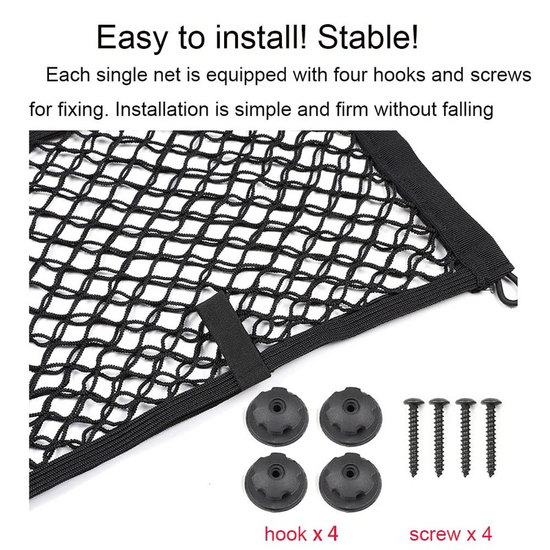 [2 Pack] Cargo Net for Cars RV Trunk Boats Home