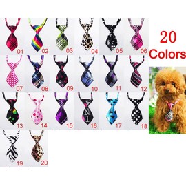 Mady 30 Pieces Adjustable Dog Bow Ties & Neck Ties Assorted Bulks for Cat Birthday Christmas Photography Festival Holiday Party Cable Te Out Cat Dog Costume Necktie Collar Grooming Accessories