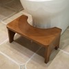 Bamboo Toilet Stool for Adults and Kids, 6.7-Inch Non-Slip Bathroom