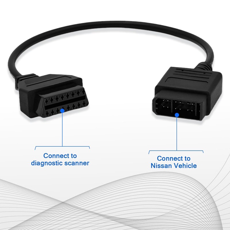 PARANNIC OBD1 to OBD2 Adapter Cable for Nissan Vehicles OBD2