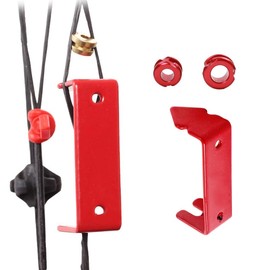 SPG Archery Peep Sight 1/4" 3/16" Aluminum Peep Sight or Tube peep Sight with Bowstring Splitter for Archery Compound Bow (Red - 1/4"+3/16")