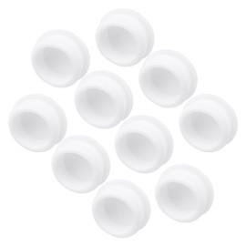 Uxney Silicone Snap-in Locking Hole Plugs, Elastic Waterproof Plugs, 28mm Diameter White, Pack of 10