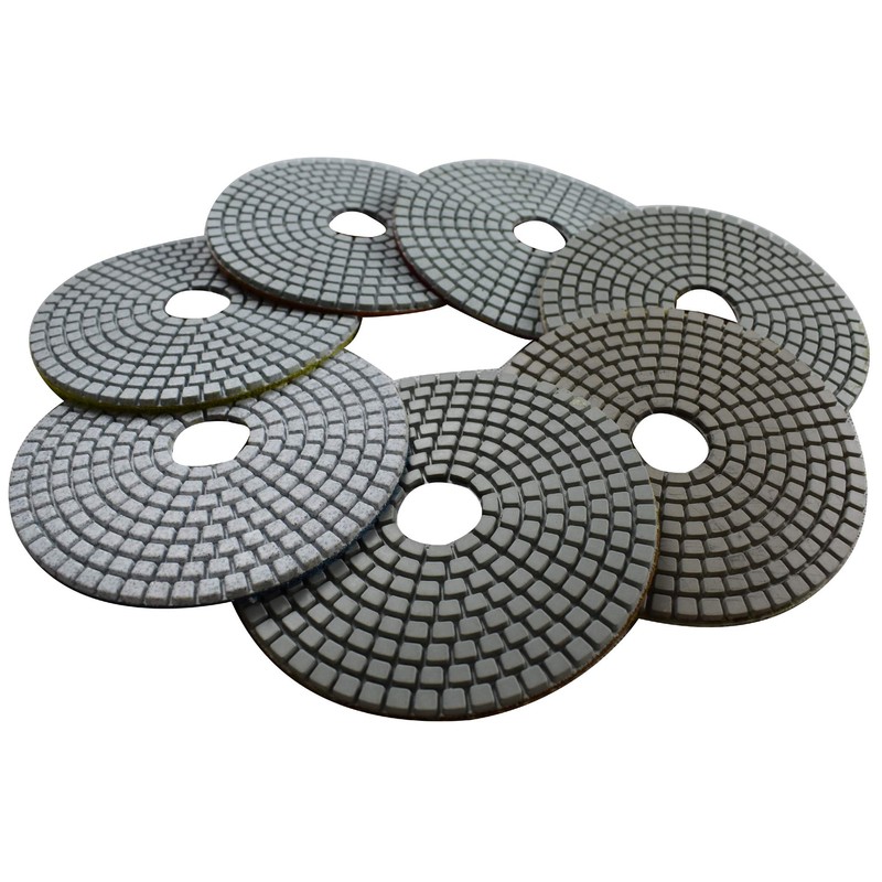 Konfor 5 Inch Wet Diamond Polishing Pads - 7 Piece