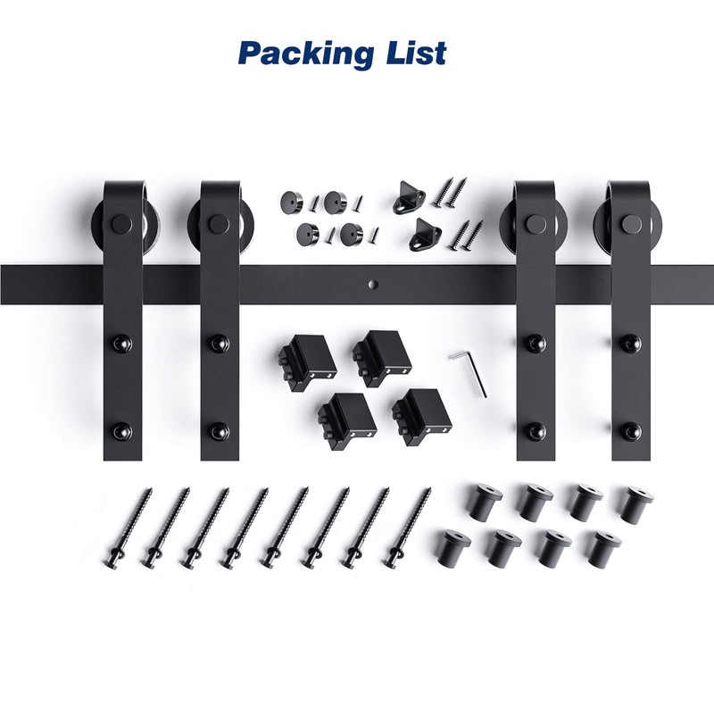 EaseLife 10 FT Double Door Sliding Barn Door Hardware Track