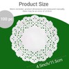 AimtoHome White Round Paper Doilies,4.5 Inch Lace Doilies for Dessert