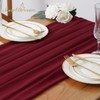 Chiffon Table Runner 2 Pieces 10ft Burgundy Romantic Rectangle Table