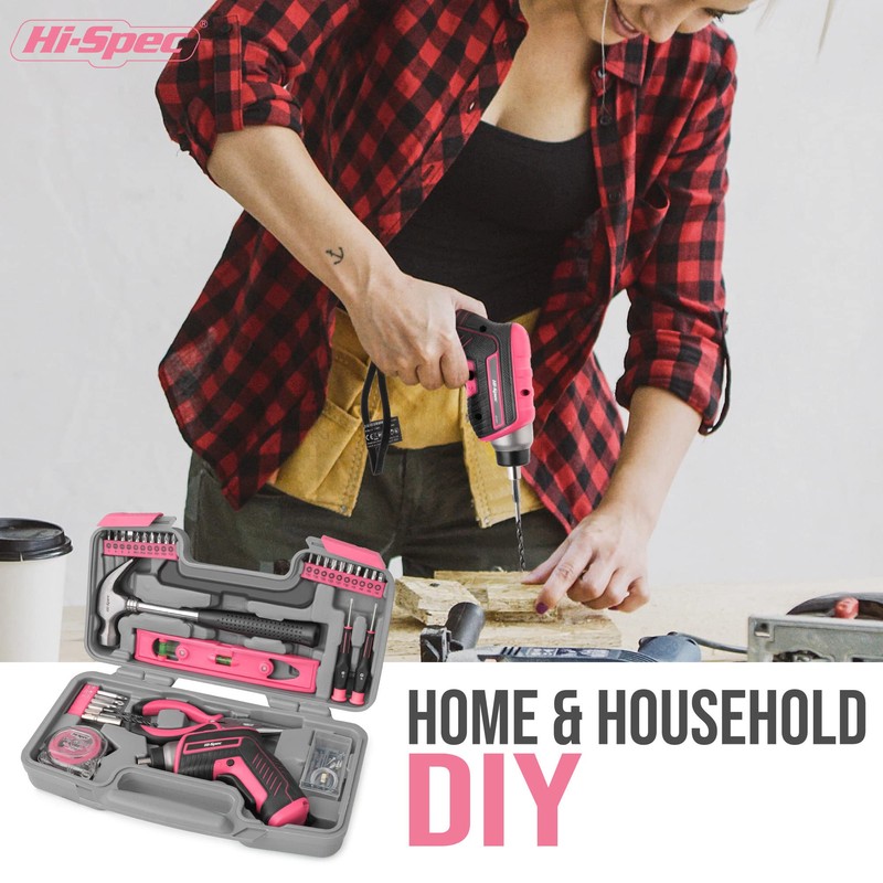 Hi-Spec 35-Piece Tool Kit with 3.6V USB Small Electric Screwdriver