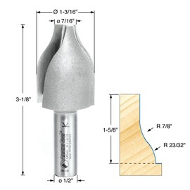 Amana Tool - 54520 Carbide Tipped Ogee Vertical Raised Panel 7/8 Radius x 1-3/16 Dia x 1-5