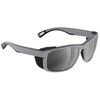 H2Optix H2010 Polarized Rectangular Sunglasses, Matt Grey, One Size