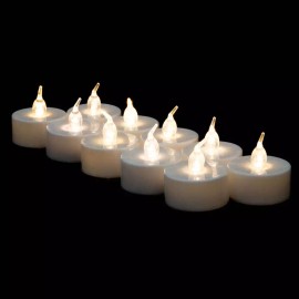 Fantado LED Battery Operated Flameless Tea Light Candles - Warm White (12 PAC...