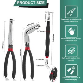 3Pcs Electrical Disconnect Pliers for Cars 37960, 37980 Electrical Connector Disconnect Pliers, Electrical Disconnect Separator 13120, Automotive Electrical Connector Removal Tool Set