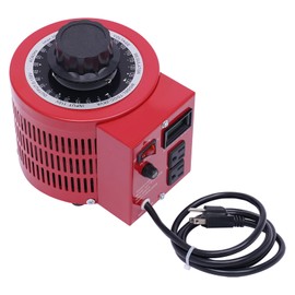 CUBELLIN 2000VA Variable Voltage Transformer 0-130V Output Variable AC Voltage Regulator with 6 Fuses 110VAC Input, 20A Copper Coil for Home Industrial Use