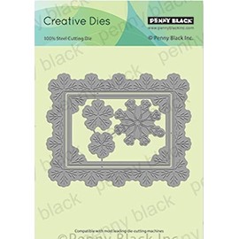 PENNY BLACK INCORPORATED 51-565 PENNY BLACK DIE SNWFLK FRM, Snowflake Frame 4.5"X3.5"