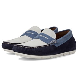 Johnston & Murphy Men's Baldwin Penny Driver Driving Style Loafer, Navy Multi, 9