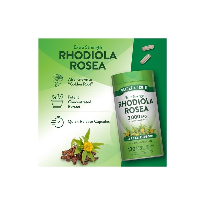 Natures Truth Rhodiola Rosea, 2000 Mg