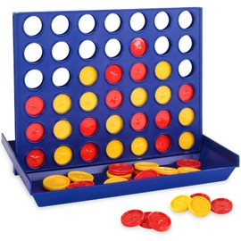 VOAOV Juego de Mesa, Juego Cuatro En Línea para Niños, Juego de Estrategia para Adultos y Niños, Set Juegos de Mesa Clásicos Juegos para Niños A Partir de 5 Años, 10 x 7.3 x 7.9 Pulgadas