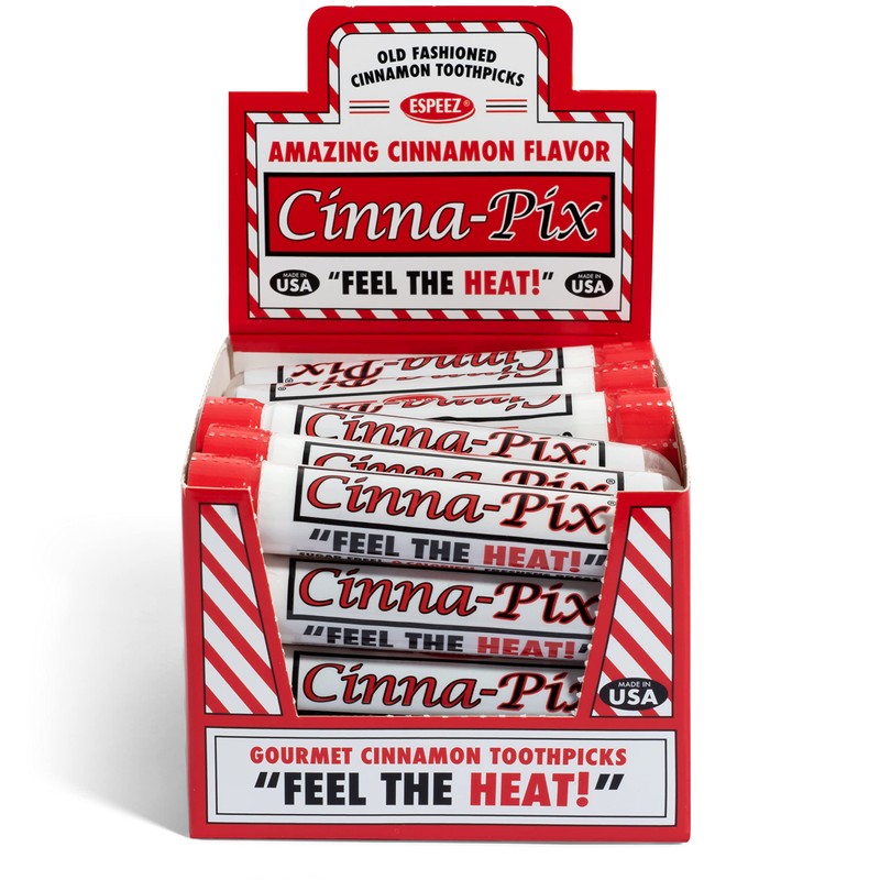 Candy Envy Cinna-pix Cinnamon Toothpicks Tubes (24 Pack)