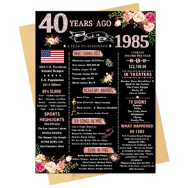 Funny 40th Birthday Card Gifts for Women Her, Happy 40th Birthday Decorations for Woman Mom, Jumbo 40th Birthday Card for 40 Year Old Wife Daughter Sister Aunt Family Friend