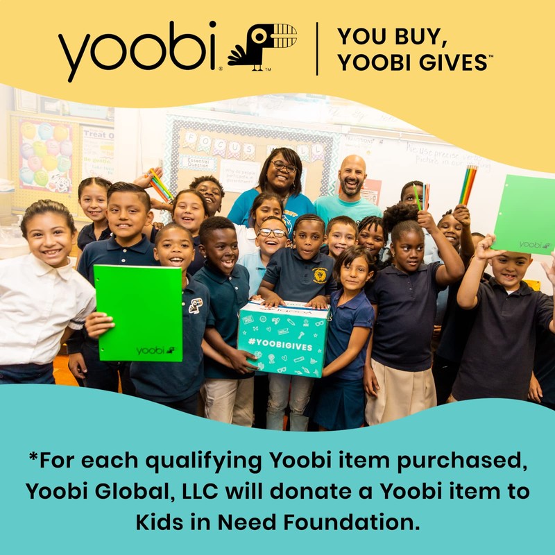 Yoobi 1 Inch Binder Set – 3-Ring Binders with 2
