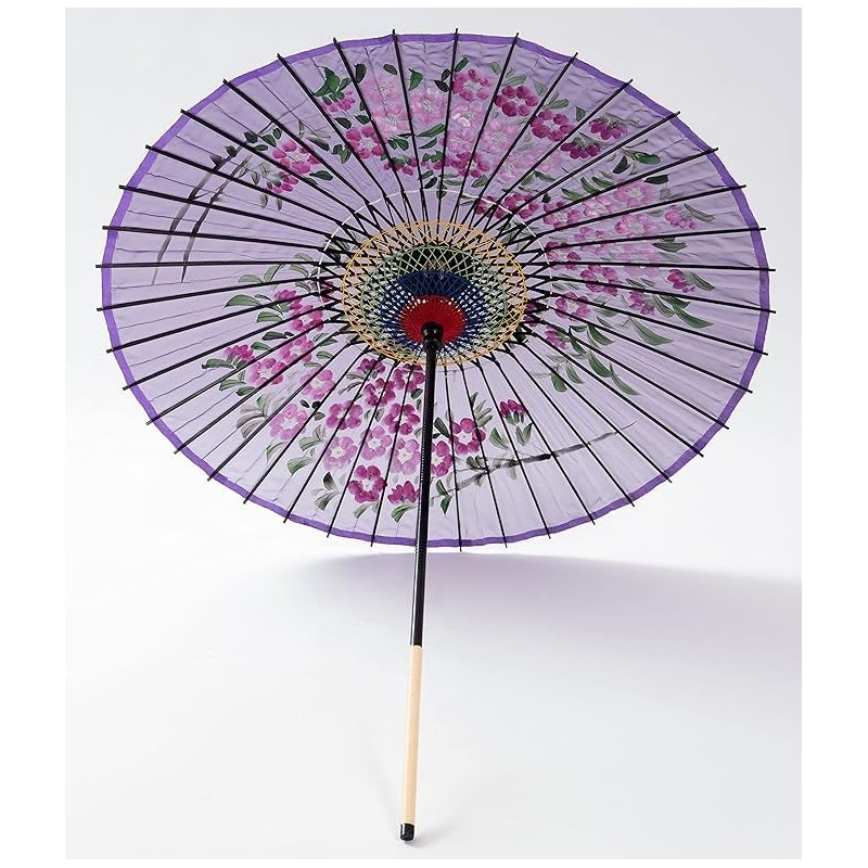 山本竹細工屋 （YAMAMOTOTAKIZAYIKUYA) Japanese Umbrella Silk Umbrella Sakurae Sequel Pattern Dance