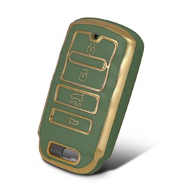 WORCAS TPU Smart Key Fob Case Protective Cover Compatible with Kia 2014-2019 Cadenza, 2015-2018 K900 K7 K9,4 Button Keyless Entry Remote Accessories(Green)