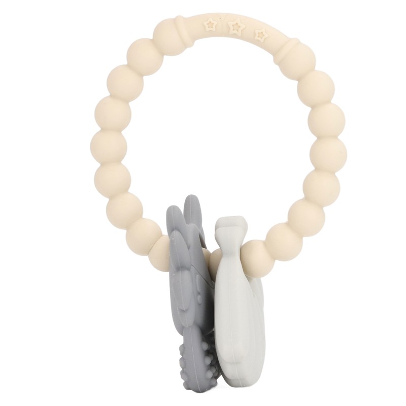 3pcs Silicone Shell Teething Ring Soothes Gum Soreness Crab Shell