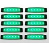 flexzon 10 PCs 6 Led Green Front Side Marker Light