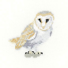 Heritage Barn Owl Counted Cross Stitch Kit LFBO1482-A 7x7cm