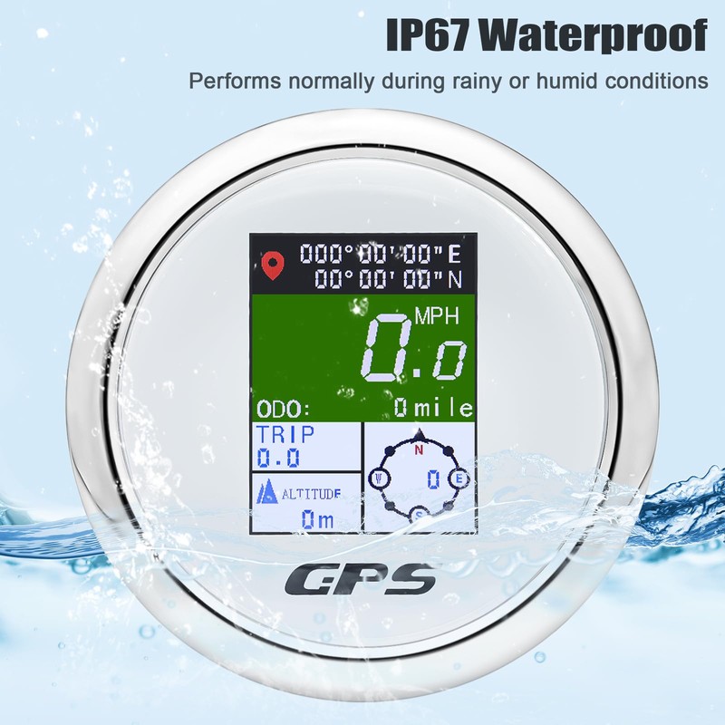 MAIMEIMI GPS Speedometer 85mm 3-3/8" Digital Boat GPS Speedometer Gauge