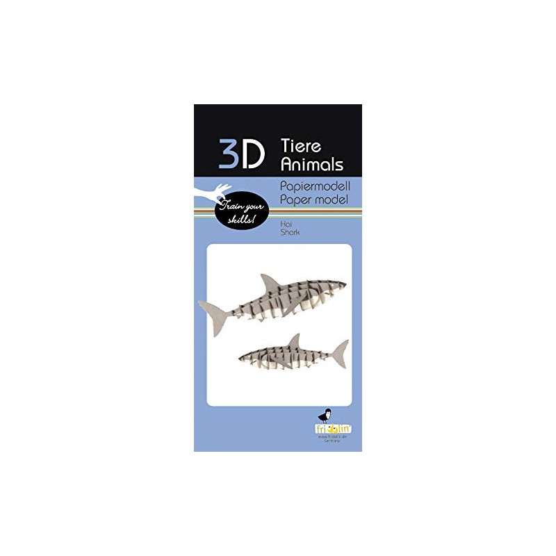 Fridolin 3D Paper Model - Shark