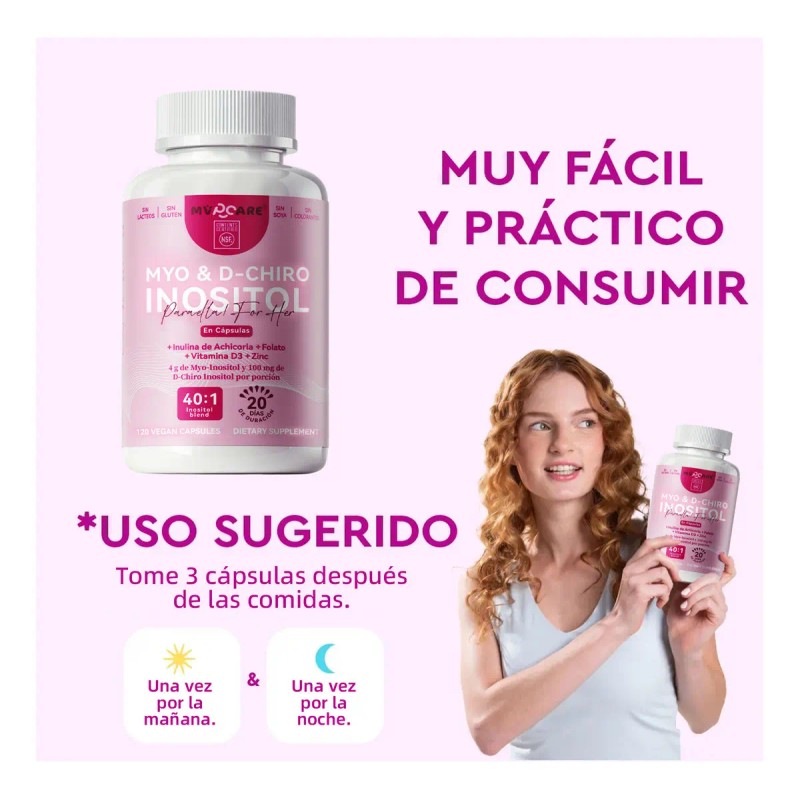 Myo Chiro Inositol Capsulas 120caps Sabor