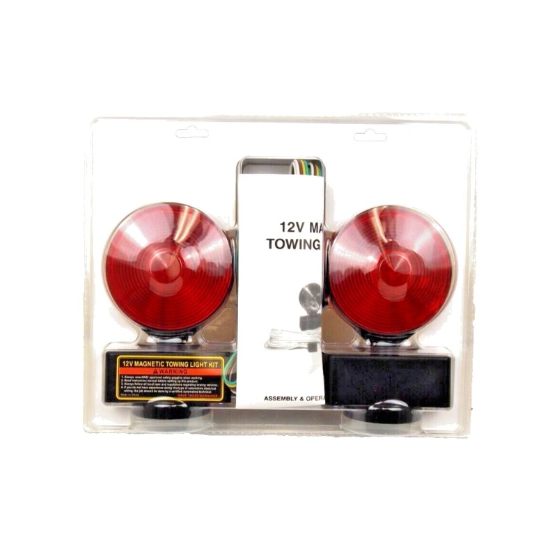 EAGLE KING PRODUCTS 12V Magnetic Towing Trailer Light Kit Amber/Red