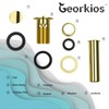 Georkios All Metal Heavy Duty Bathroom Sink Drain with Overflow,