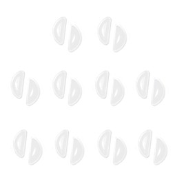 Supkeyer 10 Pairs Silicone Adhesive Eyeglass Nose Pads, 3.5mm Thickness Adhesive Anti Slip Glasses Nose Grips with Air Bag for Glasses Sunglasses Thin Nose Pads Eyeglasses (Clear)