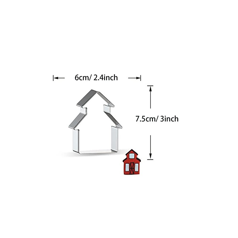 WJSYSHOP Farmhouse House Shape Cookie Cutter