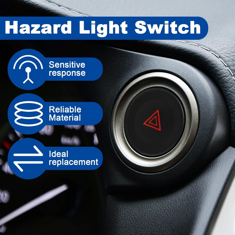 TKSE Hazard Switch Car Fire Warning Light Emergency Switch Push