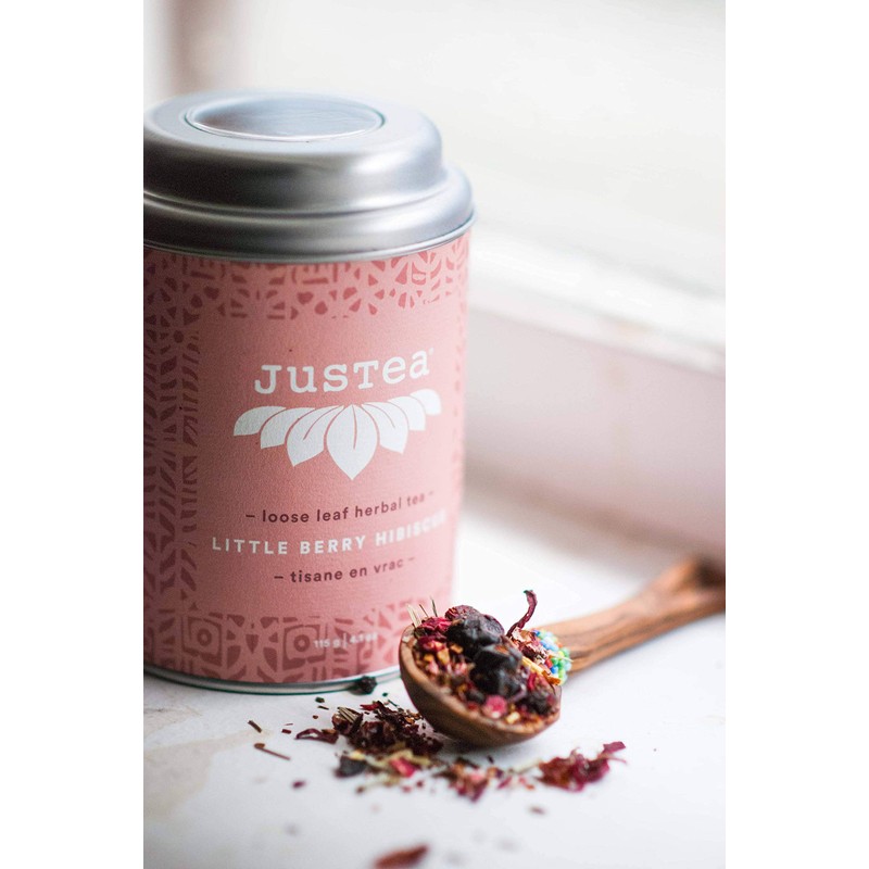 JusTea LITTLE BERRY HIBISCUS | Loose Leaf Herbal Tea with
