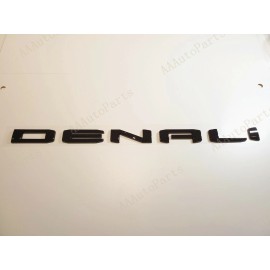 GMC 4PCS Set Gloss Black Door Rear DENALI SIERRA Emblems Fit GMC Sierra 1500 2500hd